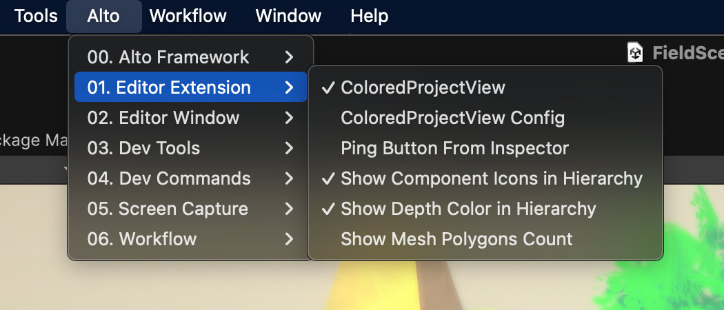 「Alto」メニューから利用可能